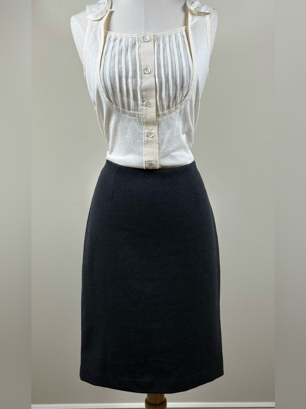 MICHAEL Michael Kors Charcoal Grey Derby Pencil Skirt Sz 6 NWT